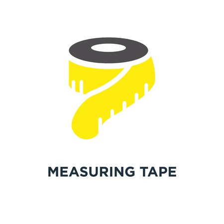 measuring tape icon. weight measurement concept symbol design, scale vector illustrationのイラスト素材