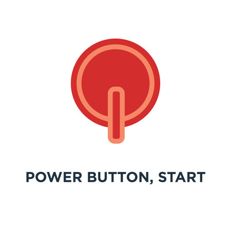 power button, start technology icon, symbol of switch off concept