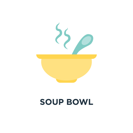 soup bowl icon. restaurant meal plate concept symbol design, vector illustrationのイラスト素材