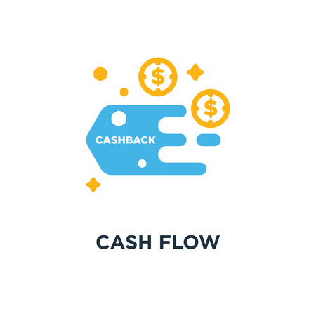 cash flow icon. funds concept symbol design, costs optimization vector illustrationのイラスト素材