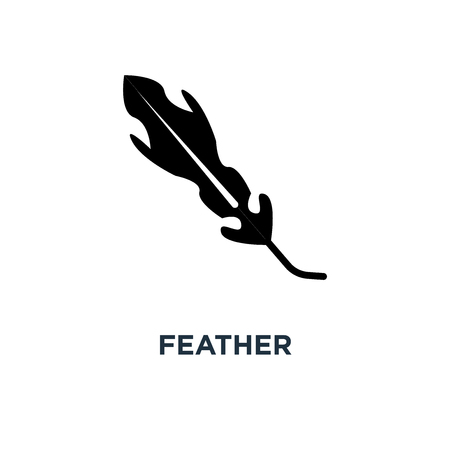 Feather icon. Simple element illustration. Feather concept symbol design, vector logo illustration. Can be used for web and mobile.のイラスト素材