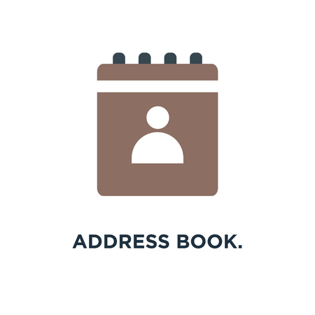 address book. organizer icon. diary phone . contact list sign concept symbol design, vector illustrationのイラスト素材