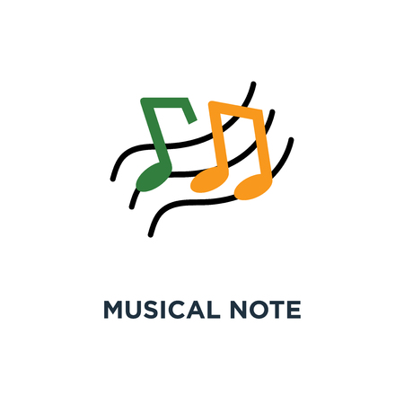 musical note icon. melody sign abstract concept symbol design, music vector illustrationのイラスト素材