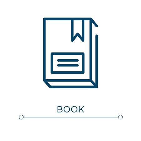 Book icon. Linear vector illustration. Outline book icon vector. Thin line symbol for use on web and mobile apps, logo, print media.のイラスト素材