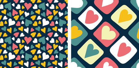 Heart seamless pattern. Vector love illustration. Valentine's Day, wedding. Scrapbook, gift wrapping...