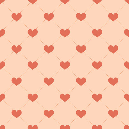 Heart seamless pattern. Vector love illustration. Valentine's Day, Mother's Day, wedding, scrapbook,...