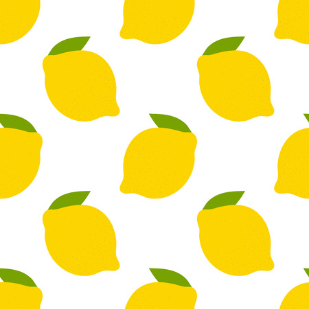 Lemon fruit seamless pattern. Fashion design. Food print for kitchen tablecloth, curtain or dishcloth. Hand drawn doodle wallpaper. Vector citrus sketch backgroundのイラスト素材