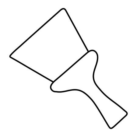 Spatula sketch. Construction tool. Black vector instrument illustrationのイラスト素材