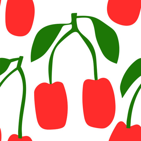 Abstract cherry seamless pattern. vector illustration. simple background.