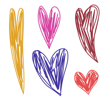 heart sketch. love symbol. Pencil drawing romantic illustration.のイラスト素材