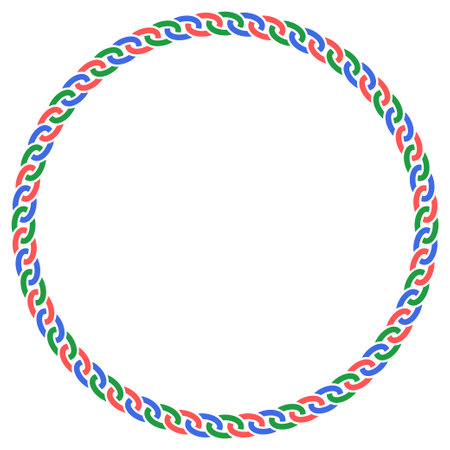 colorful chain. Vector round frame. multicolor circle.のイラスト素材