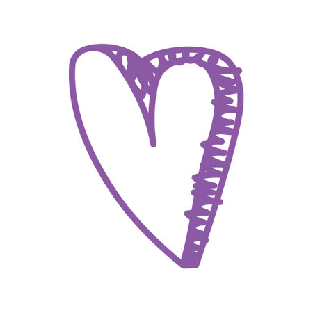 heart sketch. Pencil drawing romantic illustration. Pen or marker love symbol.のイラスト素材