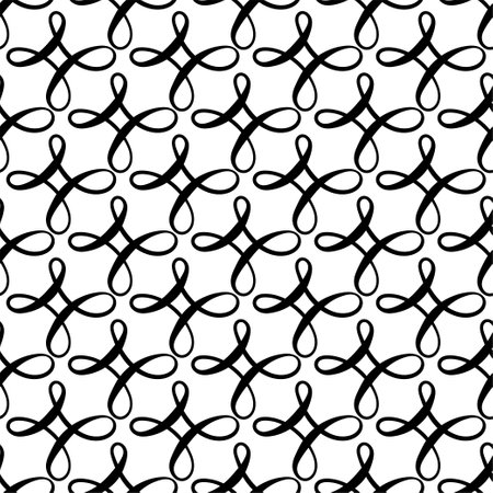 Seamless pattern. Swirl ornament, monogram and curl. Vector illustration. Wrapping paper, textiles. Nice backgroundのイラスト素材