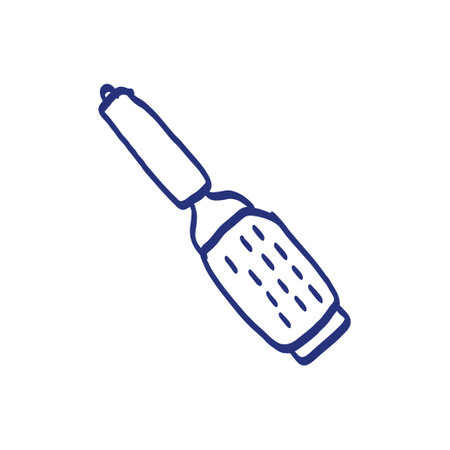 Grater. Kitchenware sketch. Doodle line vector kitchen utensil and tool. Cutlery illustrationのイラスト素材