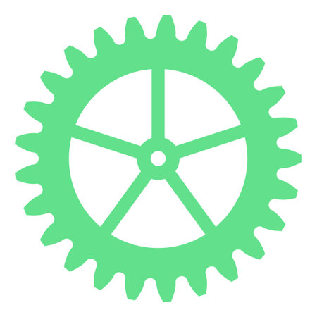 Gear shape icon. Vector sign. Engineering symbolのイラスト素材