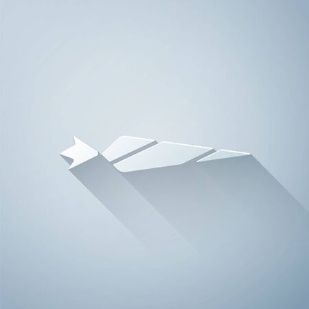 Paper cut Marijuana joint, spliff icon isolated on grey background. Cigarette with drug, marijuana cigarette rolled. Paper art style. Vector Illustrationのイラスト素材