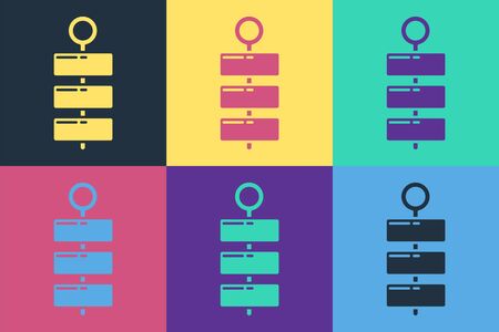 Pop art Firework icon isolated on color background. Concept of fun party. Explosive pyrotechnic symbol.  Vector Illustrationのイラスト素材