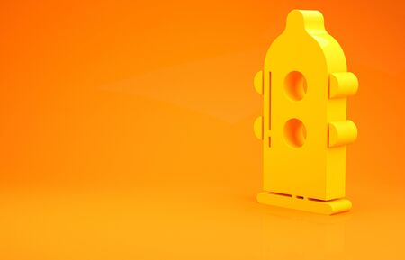 Yellow Condom safe sex icon isolated on orange background. Safe love symbol. Contraceptive method for male. Minimalism concept. 3d illustration 3D renderの写真素材