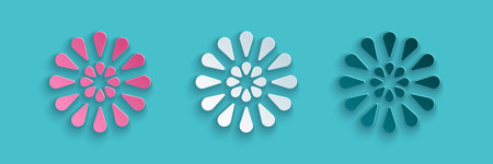 Paper cut Firework icon isolated on blue background. Concept of fun party. Explosive pyrotechnic...