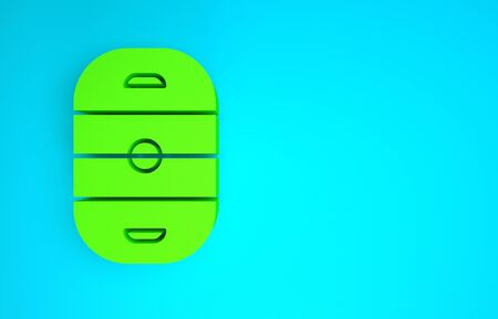 Green Ice hockey rink icon isolated on blue background. Hockey arena. Minimalism concept. 3d illustration 3D renderの写真素材
