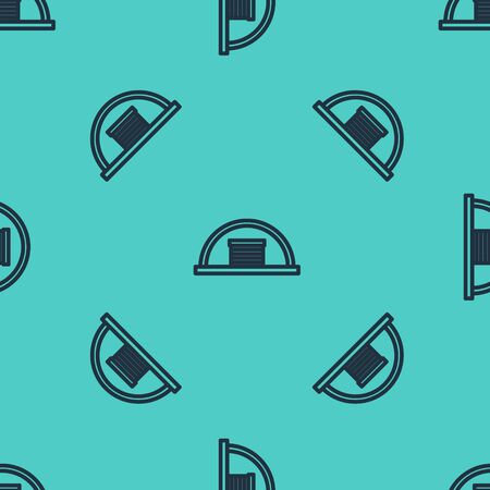 Black line Hangar icon isolated seamless pattern on green background. Vector Illustrationのイラスト素材