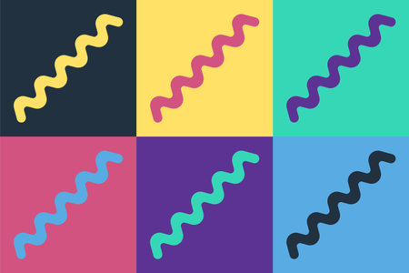 Pop art Virus icon isolated on color background. Corona virus 2019-nCoV. Bacteria and germs, cell...