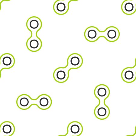 Line Virus icon isolated seamless pattern on white background. Corona virus 2019-nCoV. Bacteria and germs, cell cancer, microbe, fungi. Vector Illustrationのイラスト素材