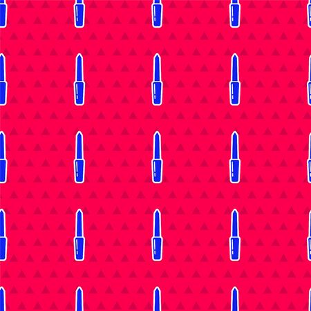 Blue Nail file icon isolated seamless pattern on red background. Manicure tool. Vectorのイラスト素材