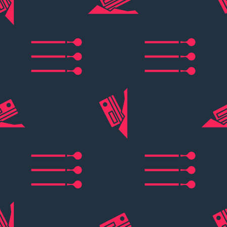 Set Matches and Cocaine and credit card on seamless pattern. Vectorのイラスト素材