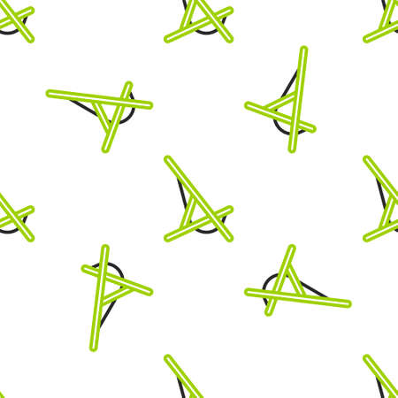 Line Sunbed icon isolated seamless pattern on white background. Vector Illustrationのイラスト素材