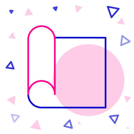 Line Graphing paper for engineering icon isolated on white background. Colorful outline concept. Vector Illustrationのイラスト素材