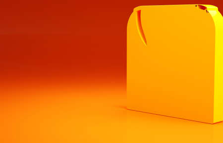 Yellow Suit icon isolated on orange background. Tuxedo. Wedding suits with necktie. Minimalism concept. 3d illustration 3D renderの写真素材