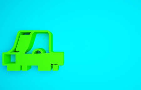 Green Collimator sight icon isolated on blue background. Sniper scope crosshairs. Minimalism concept. 3d illustration 3D renderの写真素材