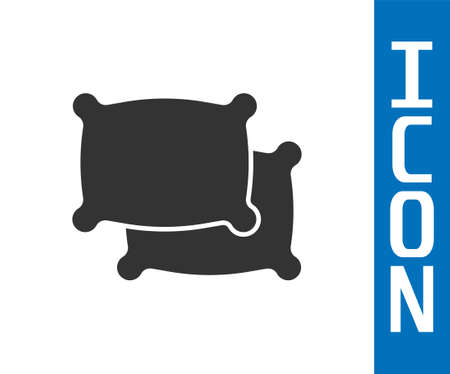 Black line Rectangular pillow icon isolated on white background. Cushion sign. 4K Video motion graphic animationのイラスト素材