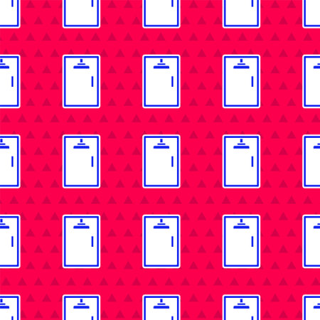 Blue Shower cabin icon isolated seamless pattern on red background. Vectorのイラスト素材