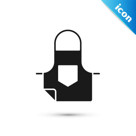 Grey Kitchen apron icon isolated on white background. Chef uniform for cooking. Vectorのイラスト素材