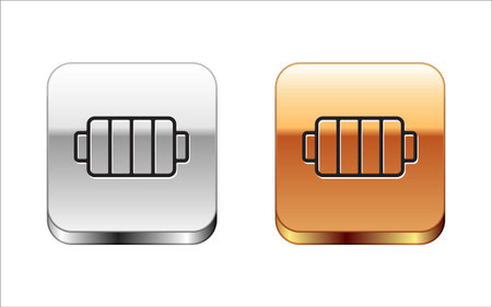 Isometric Barbecue grill icon isolated on white background. BBQ grill party. Red, blue and green square button. Vectorのイラスト素材