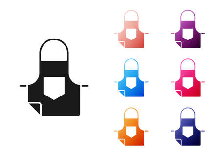 Paper cut Kitchen apron icon isolated on grey background. Chef uniform for cooking. Paper art style. Vectorのイラスト素材