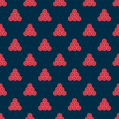 Red line Paint spray can icon isolated seamless pattern on black background. Vectorのイラスト素材