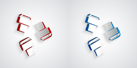 Paper cut Marker pen attachment icon isolated on grey background. Paper art style. Vectorのイラスト素材