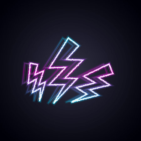 Glowing neon line Zeus icon isolated on black background. Greek god. God of Lightning. Vector