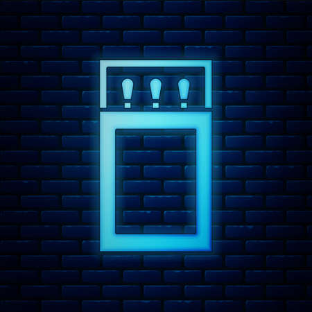 Blue Open matchbox and matches icon isolated seamless pattern on red background. Vectorのイラスト素材