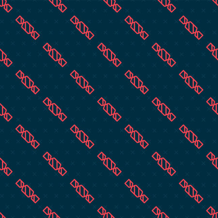 Red line Candy icon isolated seamless pattern on black background. Vectorのイラスト素材
