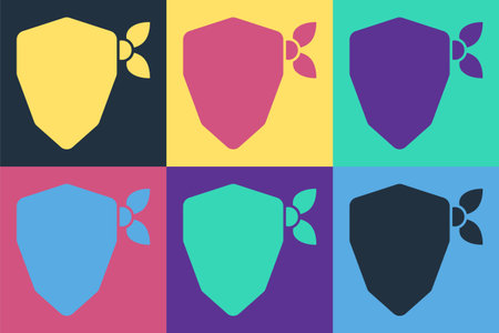 Pop art Vandal icon isolated on color background. Vector