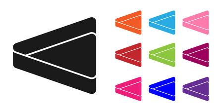 Black Billiard triangle icon isolated on white background. Set icons colorful. Vectorのイラスト素材