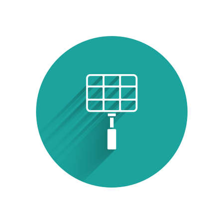 Paper cut Barbecue steel grid icon isolated on blue background. Top view of BBQ grill. Wire rack for BBQ. Grilling basket. Paper art style. Vectorのイラスト素材