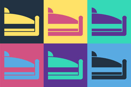 Pop art Piece of cake icon isolated on color background. Happy Birthday. Vectorのイラスト素材