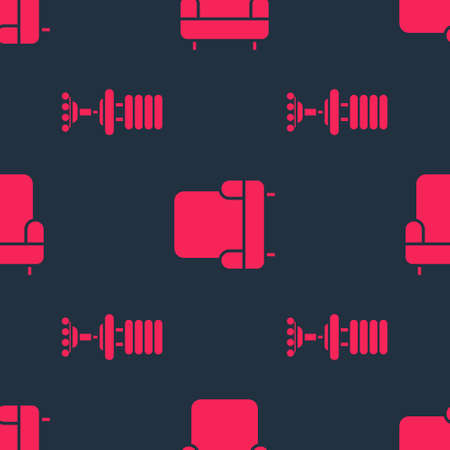 Set Office chair and Armchair on seamless pattern. Vectorのイラスト素材