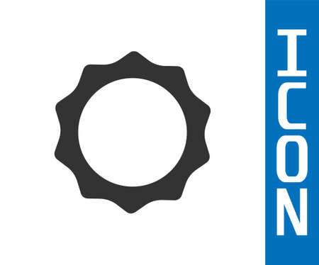 Grey Sun icon isolated on white background. Vectorのイラスト素材