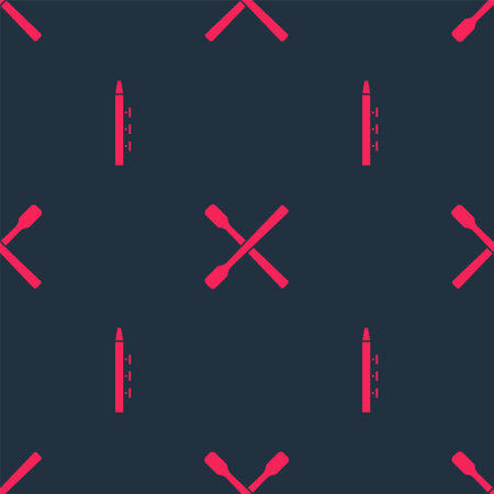 Set Drum and drum sticks   on seamless pattern. Vectorのイラスト素材